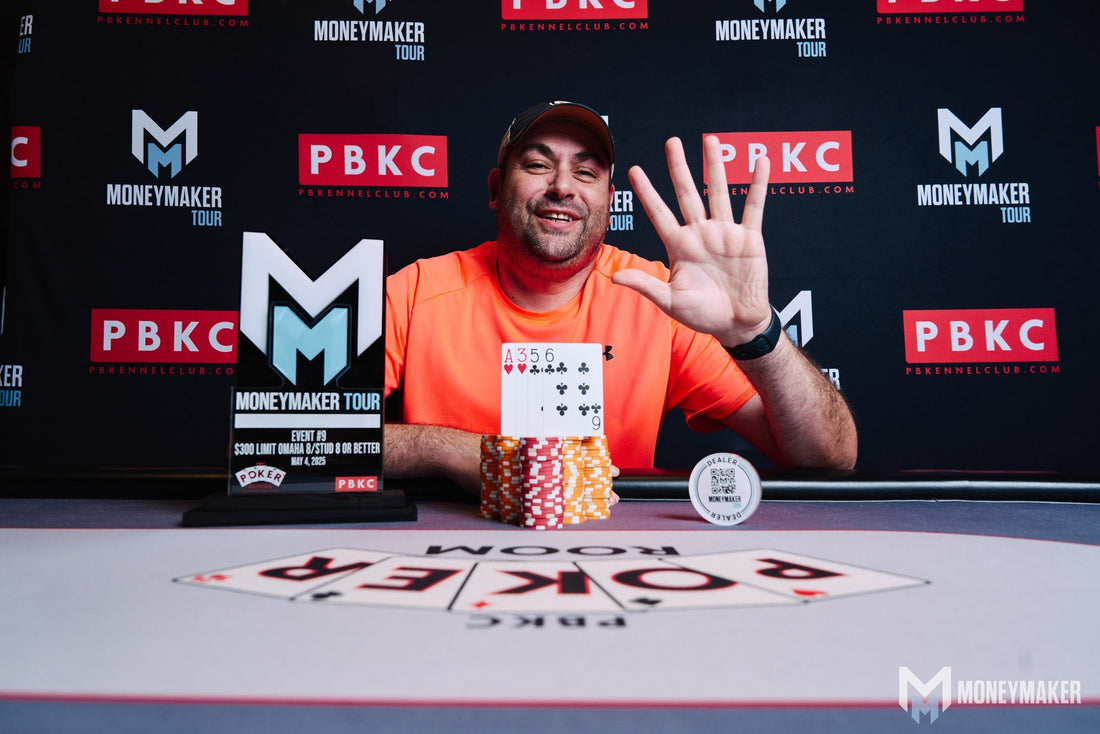 Jay Kerbel ($2,500) Wins his Fifth Moneymaker Trophy, $300 Limit Omaha 8 or Better (Re-Entry)