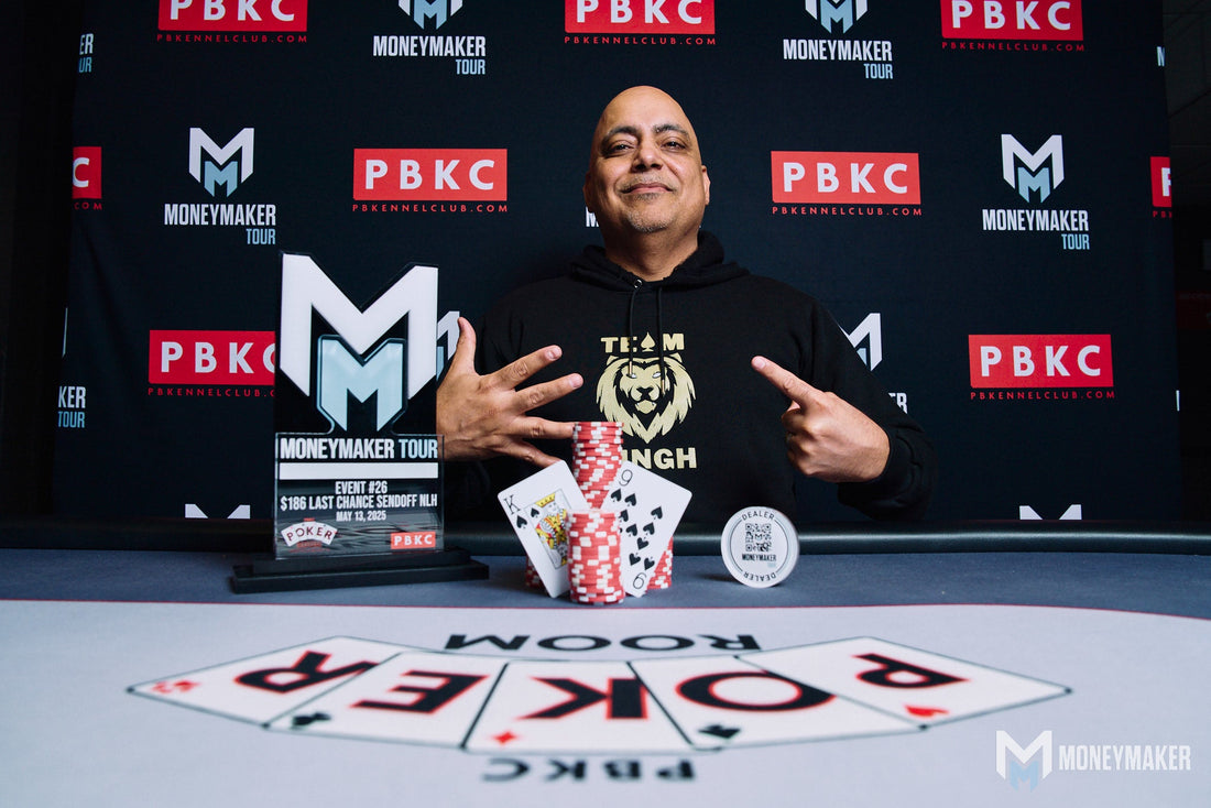 Raminder Singh ($4,426) Wins  $186 Moneymaker Last Chance NLH (Re-Entry